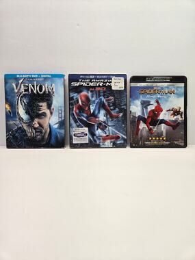 Marvel 3D Spiderman | Venom | Spiderman Homecoming Blu-Ray Bundle | Disney Lot
